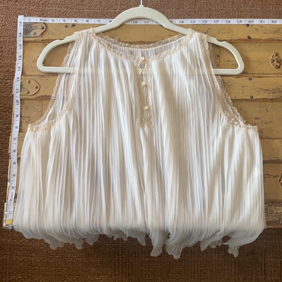60S 70S VINTAGE | VANITY FAIR IVORY PLEATED SHEE BOHO VINTAGE LINGERIE S VTG USA - Picture 10 of 17